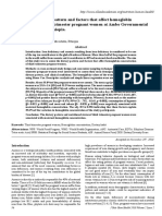 Assessment of Dietary Pattern and Factors That Affect Hemoglobin