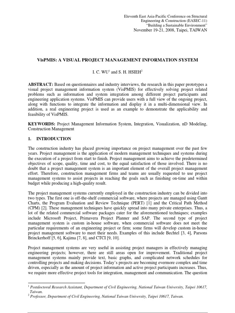 Visual Project Management System Prototype | PDF