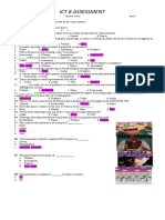 Ict 8-Assessment: Name: Section: Silver Score
