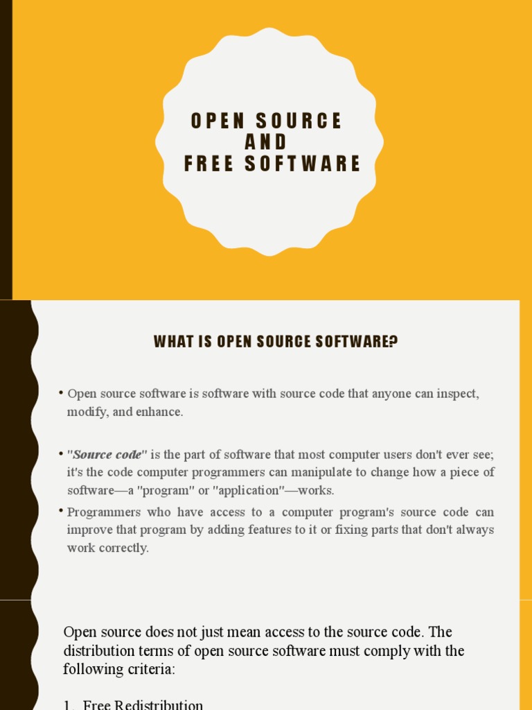 Open Source AND Free Software, PDF, Free Software