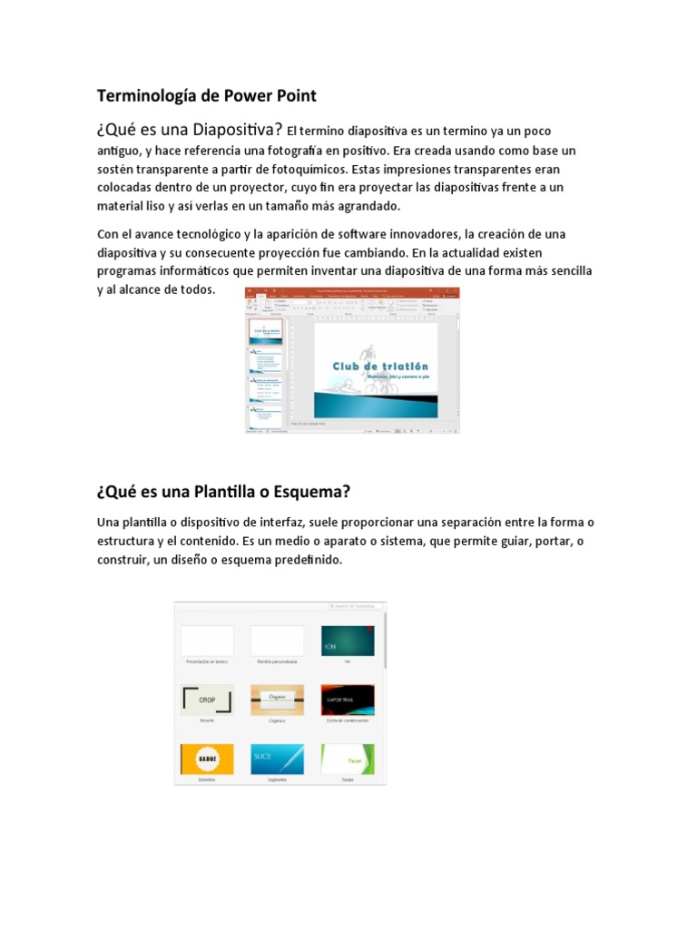 Terminología Esencial de PowerPoint | PDF
