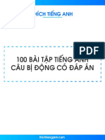 100 Bài Tập Trắc Nghiệm Câu Bị Động