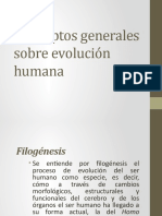 Conceptos Generales Sobre Evolución Humana