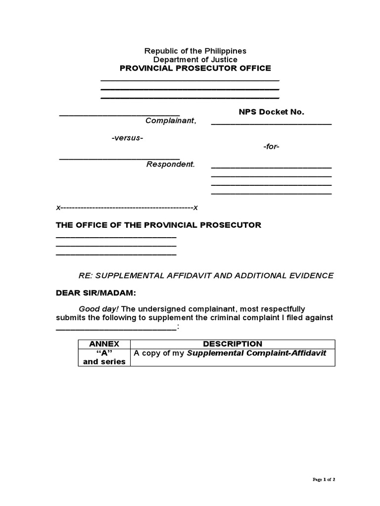 Supplemental Affidavit Submission | PDF | Legal Procedure | Judiciaries