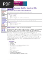 Risk For Impaired Skin Integrity
