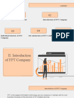 Individual Behavior Introduction of FPT Company: Suggestions