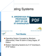 Operating Systems: K. Sreenivasa Rao Professor Dept of Cse Iit Kharagpur