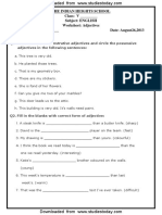 Adjectives Worksheet