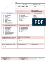 Mock Drill Reporting Form: Person Completing Form and Title: Date