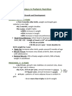 Numbers in Pediatric Nutrition: Chapter 1: Physical Growth and Development