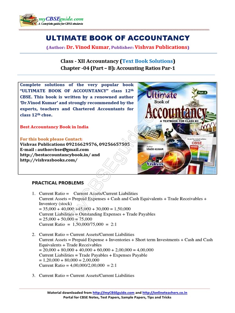 Ultimate Book of Accountancy Class XII Accountancy Chapter 04