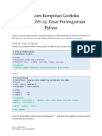 PERTEMUAN 03 - Dasar Pemrograman Python