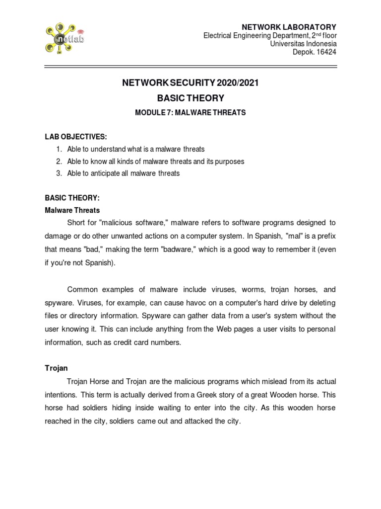 Malware Threats for Engineering Students | PDF | Computer Virus ...