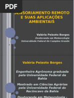 SENSORIAMENTO REMOTO E SUAS APLICAÇÕES AMBIENTAIS