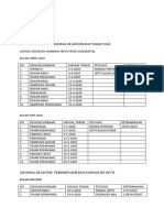 Jadwal Kegiatan Bok Tahap Dua