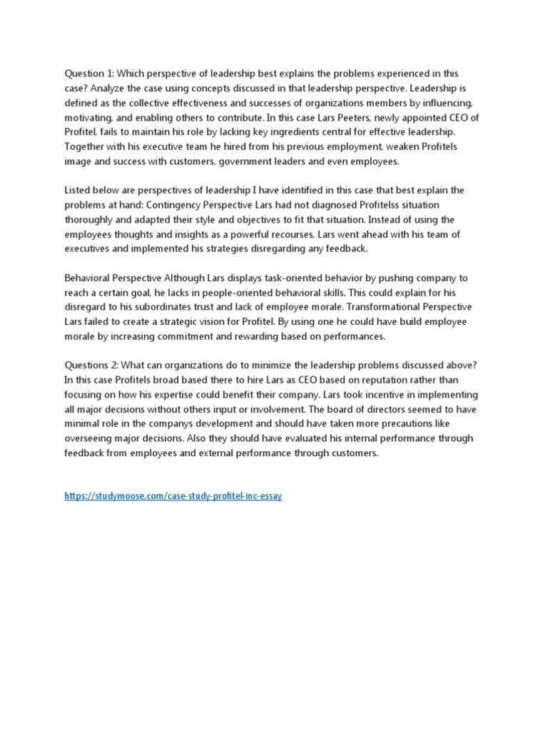 Case Study No 7 | PDF