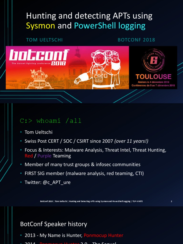 APT Detection with Sysmon & PowerShell | PDF | Computer Programming ...