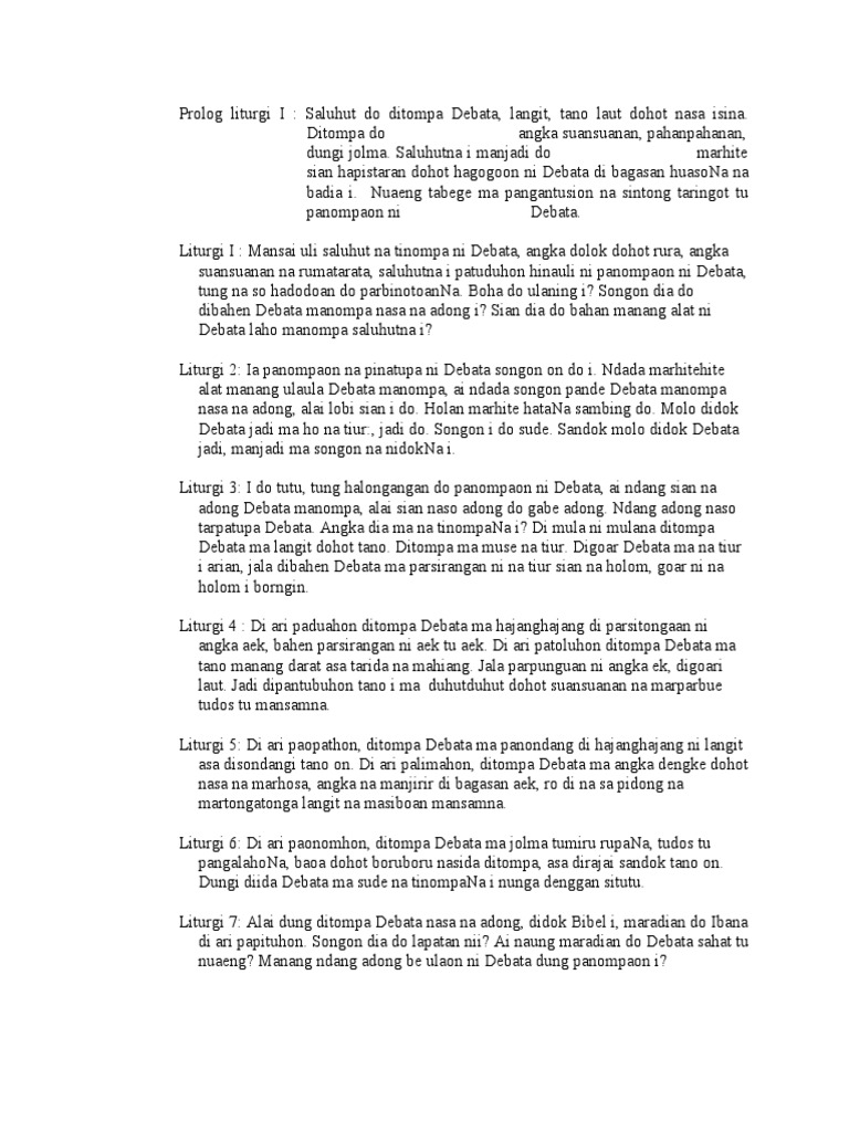 Psalm 22 26 32 Bahasa Batak