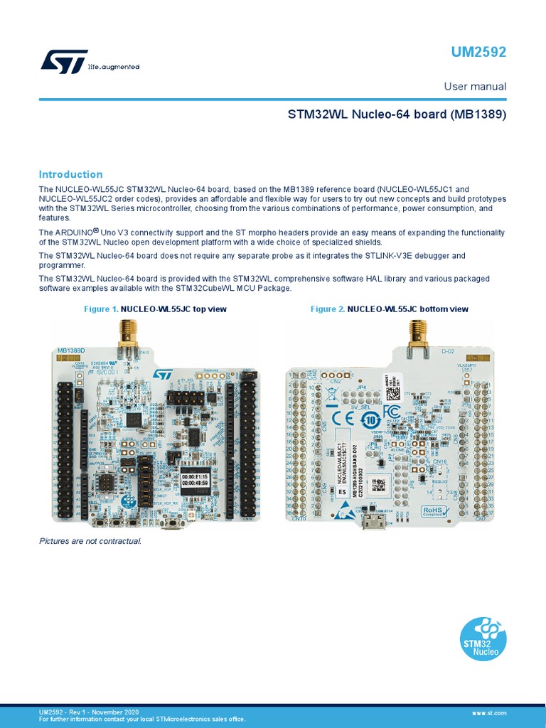 STM32WL Nucleo-64 Board (MB1389) : User Manual | PDF | Microcontroller ...