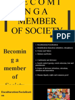 Becoming A Member in Society