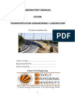 Laboratory Manual CIV336 Transportation Engineering-I Laboratory