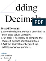 Adding Decimals