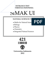 Natural Sciences Test SIMAK Kelas International 2012