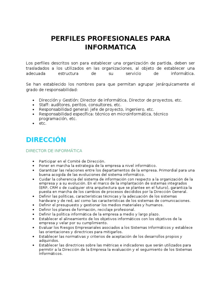 Perfiles Informatica | PDF | Cortafuegos (informática) | Software
