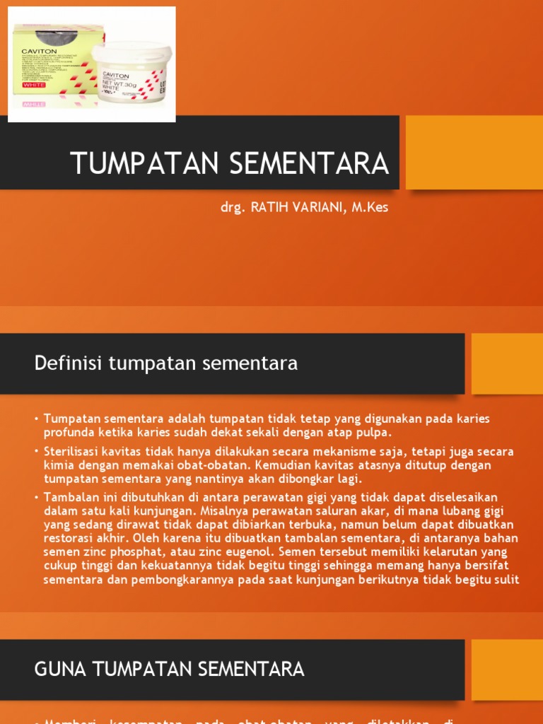 Tumpatan Sementara: Definisi dan Bahan | PDF | Griya & Taman | Sains ...