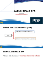 Pertemuan Ke 3 (Ekuivalensi Nfa Dfa)