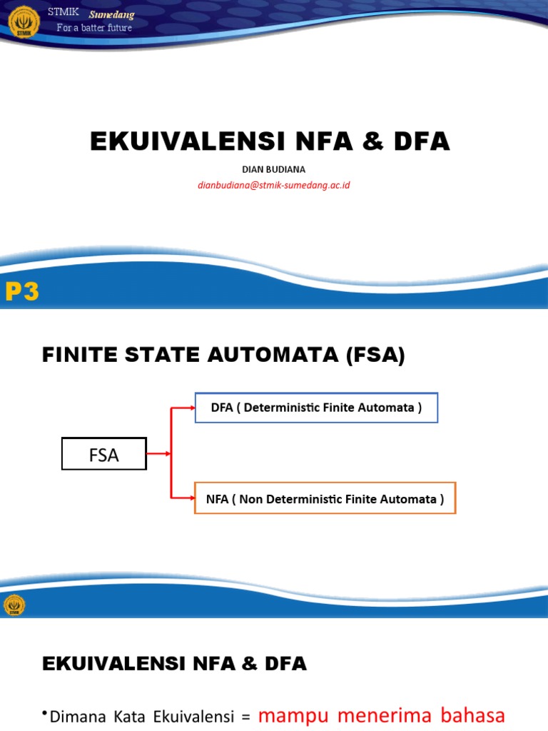 Ekuivalensi NFA dan DFA dalam FSA | PDF
