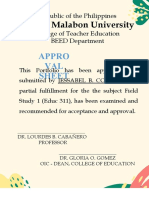 City of Malabon University: Appro VAL Sheet