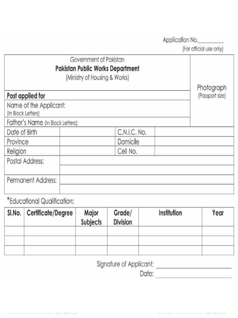 Application Form PWD | PDF