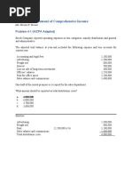 Chapter 4 - Statement of Comprehensive Income: Problem 4-1 (AICPA Adapted)