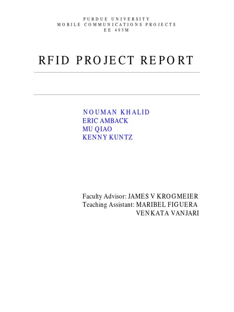 RFID Report Fall2002 | PDF | Radio Frequency Identification | Web Page