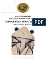 Cuddle Bear Hooded Lovey: Free Crochet Pattern