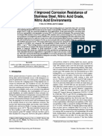 Mechanism of Improved Corrosion Resistance of Type 304L Stainless Steel, Nitric Acid Grade, in Nitric Acid Environments