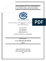 Comparative Analysis of Local Government Development in India and South Africa