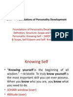 UNIT - I - Foundations of Personality Development