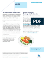 Your 1800-Calorie Meal Plan: Choose Your Foods: Exchange Lists For Diabetes The Importance of Healthy Eating