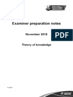 TOK Essay Examiner Prep Notes 2019