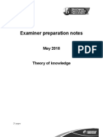 TOK Essay 2018 Examiner Preparation Notes