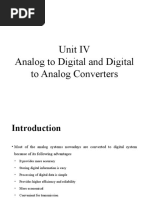 Unit IV Analog To Digital and Digital To Analog Converters