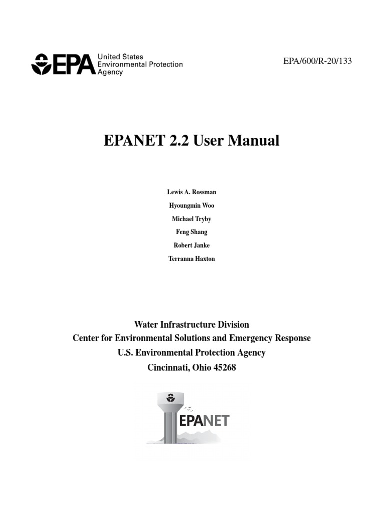Epanet 2.2 User Manual – EPANET – PJINZL