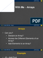 Code With Me - Arrays