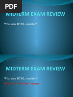 Midterm Exam Review