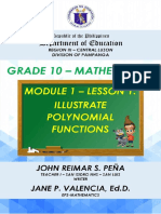 Math10 - Q2 - Module1 - Lesson1 - Illustrate Polynomial Functions