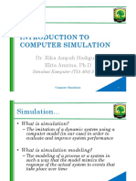 Introduction To Computer Simulation: Dr. Rika Ampuh Hadiguna Elita Amrina, PH.D