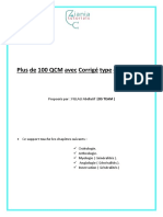 Plus de 100 QCM Avec Corrigé Type en Anatomie