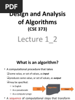 Design and Analysis of Algorithms: Lecture 1 - 2